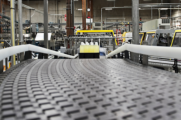 assembly line with conveyor