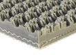 A close up conveyor belt sample of Great Lakes Belting's 2-ply PVC rough top conveyor belt material.