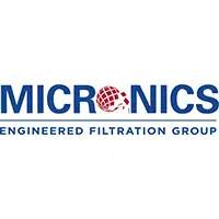 The logo of Micronics.