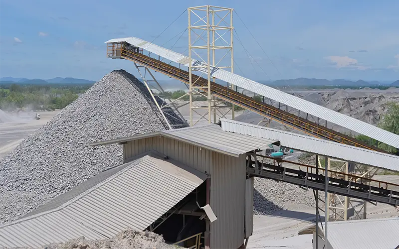 Crushing plant and limestone mine