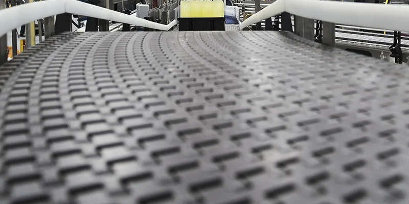 closeup of conveyor belt